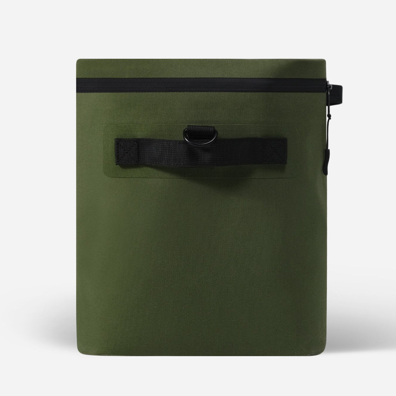 Green luxury NIPPY Cooler side angle showing premium zipper and side handles