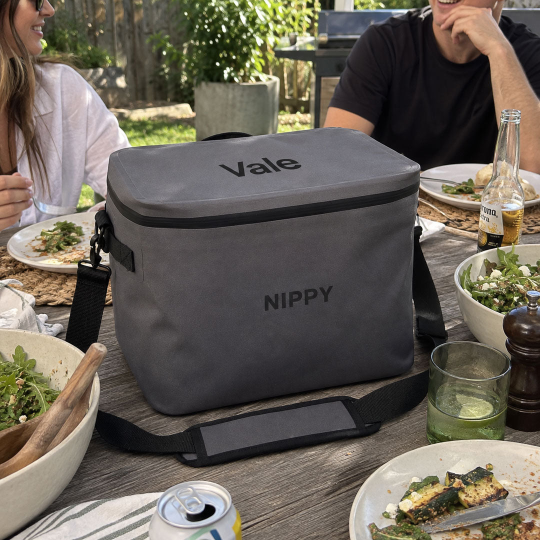 Stone NIPPY cooler custom printed with company logo